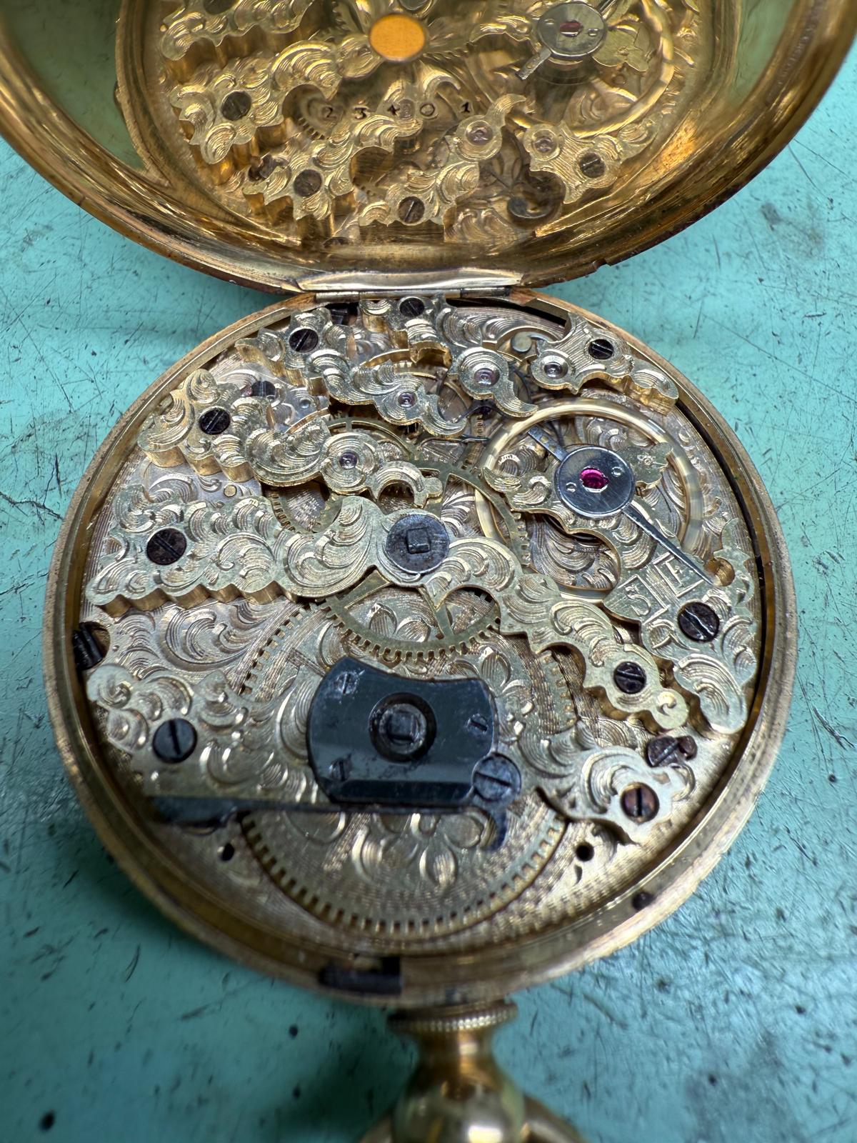 Taschenuhr Revision – Vorher